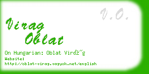 virag oblat business card